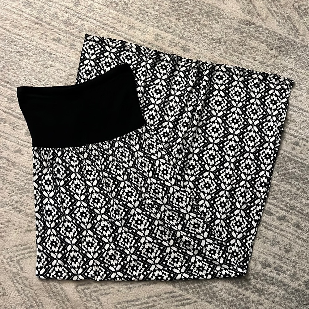 F21 strapless printed dress